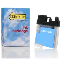 123ink version replaces Brother LC-1100C cyan ink cartridge LC1100CC 028852