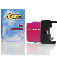 123ink version replaces Brother LC-1280XLM high capacity magenta ink cartridge LC1280XLMC 029065