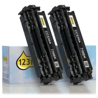 123ink version replaces HP 304A (CC530AD) black toner 2-pack CC530ADC 039861