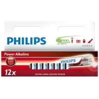 Philips Power Alkaline AAA LR03 batteries (12-pack) LR03P12W/10 098303
